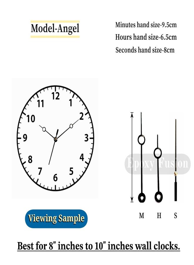 Epoxy Fusion 12 inch DIY Clock Making Kit, Round MDF Base (7mm Thick) for DIY Clocks and Wall Art, MDF Base for Resin Wall Clock (Angel/S12) - Image 5
